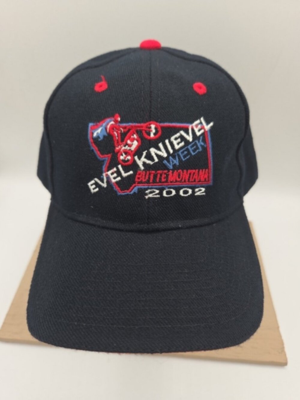Evel Knievel Week 2002 Butte Montana Hat – Embroidered – NWOT – Black/Red